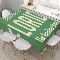 Скатерть прямоугольная JoyArty "Добро пожаловать во Флориду" из оксфорда, 180x145 см