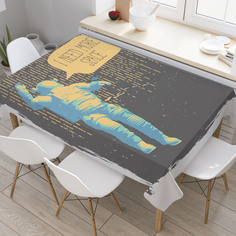 Скатерть прямоугольная JoyArty "Мне нужно больше пространства" из оксфорда, 120x145 см