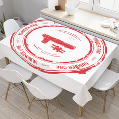 Скатерть прямоугольная JoyArty "Печать номер один" из оксфорда, 180x145 см