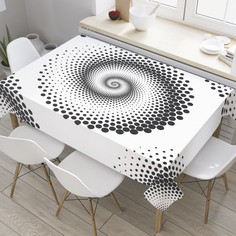 Скатерть прямоугольная JoyArty "Точечные фракталы" из оксфорда, 120x145 см