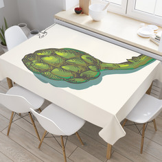 Скатерть прямоугольная JoyArty "Шишка артишока" из оксфорда, 120x145 см