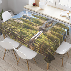 Скатерть прямоугольная JoyArty "Лесное отраженье" из оксфорда, 120x145 см