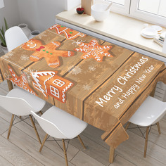 Скатерть прямоугольная JoyArty "Подвешенные сладости" из оксфорда, 120x145 см