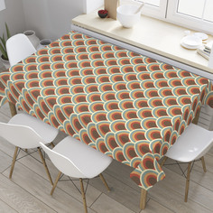 Скатерть прямоугольная JoyArty "Темная чешуя" из оксфорда, 120x145 см