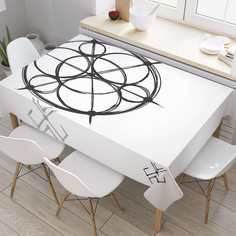 Скатерть прямоугольная JoyArty "Кольцевой символ" из оксфорда, 180x145 см