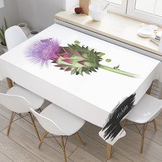 Скатерть прямоугольная JoyArty "Чертополох" из оксфорда, 120x145 см