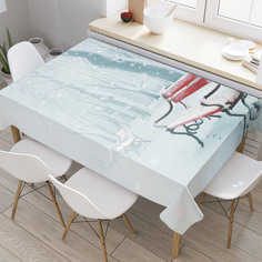 Скатерть прямоугольная JoyArty "Снежная вьюга" из оксфорда, 120x145 см