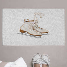 Придверный коврик JoyArty "Ретро коньки" резиновая основа 75x45 см