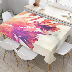 Скатерть прямоугольная JoyArty "Кленовые ветки" из оксфорда, 120x145 см