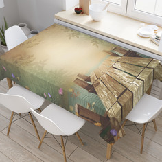 Скатерть прямоугольная JoyArty "Мостик волшебства" из оксфорда, 120x145 см