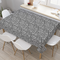 Скатерть прямоугольная JoyArty "Этническая геометрия" из оксфорда, 180x145 см