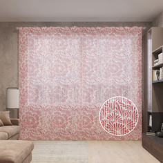 Тюль вуаль на шторной ленте с принтом JoyArty "Лепестковый фейерверк", 310х265 см