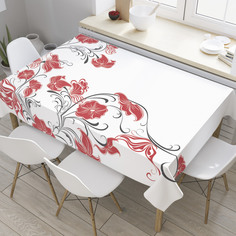 Скатерть прямоугольная JoyArty "Аленький цветок" из оксфорда, 120x145 см