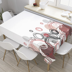 Скатерть прямоугольная JoyArty "Абстрактные шары" из оксфорда, 120x145 см