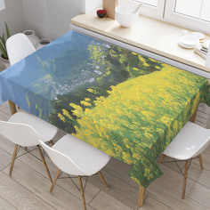 Скатерть прямоугольная JoyArty "Долина за городом" из оксфорда, 120x145 см