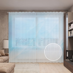 Тюль вуаль на шторной ленте с принтом JoyArty "Небесная текстура", 310х265 см