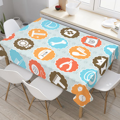 Скатерть прямоугольная JoyArty "Знаки со смыслом" из оксфорда, 120x145 см