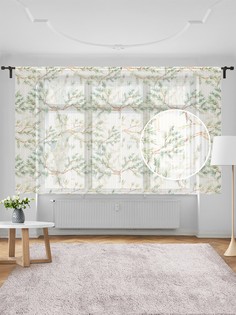 Тюль JoyArty "Ветки хвои", 155х180 см