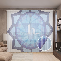 Тюль вуаль на шторной ленте с принтом JoyArty "Знак гармонии" 310х265 см