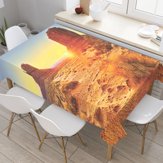 Скатерть прямоугольная JoyArty "Жаркая Аризона" из оксфорда, 120x145 см