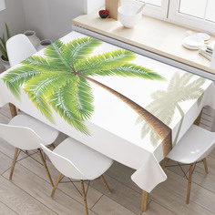 Скатерть прямоугольная JoyArty "Южная пальма" из оксфорда, 120x145 см