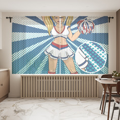 Шторы и тюль tul_83675_145x180 Шоу черлидеров JoyArty