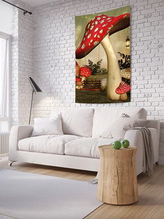 Вертикальное фотопанно на стену JoyArty Качели на мухоморе 100x150 см