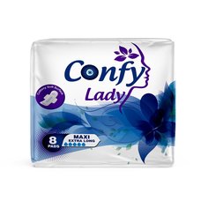 Прокладки женские Confy Lady Maxi Extra Long гигиенические, с крылышками, 8 шт.