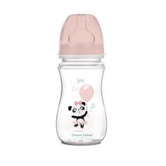 Антиколиковая бутылочка c широк. горл. Canpol Babies EasyStart Exotic Animals, роз,240 мл