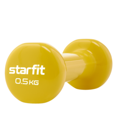 Гантель виниловая Starfit Core Db-101, 0,5 кг, желтый