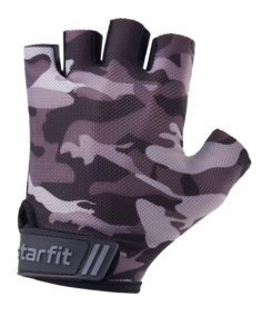 Перчатки для фитнеса Starfit WG-101, серый камуфляж
