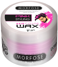 Воск для укладки MORFOSE Color Hair Wax розовый, 100 мл