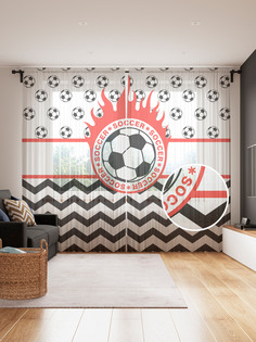 Фототюль JoyArty "Футбольные огни", 145x265см (2 полотна со шторной лентой + 50 крючков)