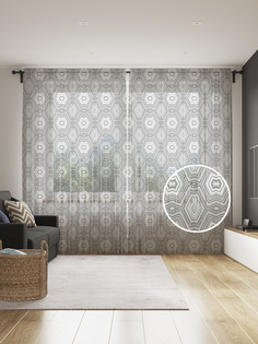 Фототюль JoyArty "Цветные краски на кирпичной стене" 145x265см