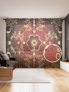 Фототюль JoyArty "Богатство в мелочах" 145x265см, 2 полотна, лента, 50 крючков