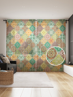 Фототюль JoyArty "Разнообразие восточного орнамента" 145x265см