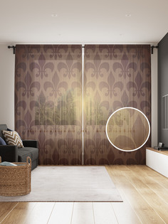 Фототюль JoyArty "Классический орнамент", 145x265см, 2 полотна, лента, 50 крючков