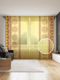 Фототюль JoyArty "Ажурный коврик", 145x265см (2 полотна со шторной лентой + 50 крючков)