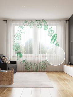 Фототюль JoyArty "Ты выглядишь хорошо" 145x265см, 2 полотна, лента, 50 крючков