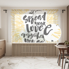Фототюль JoyArty "Распространяйте свою любовь везде, куда бы вы ни пошли" 145x180см
