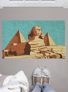 Придверный коврик в прихожую JoyArty Пирамиды и сфинкс 75x45 см