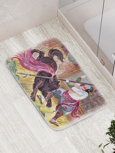 Коврик противоскользящий JoyArty Японское искусство для ванной 77х52 см