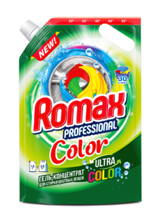 Гель-концентрат для стирки Romax Romax Professional Color Дой-пак 1,5 л