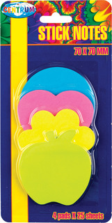 Стикеры фигурные, 4 штуки по 25 листов, 70x70 мм Centrum