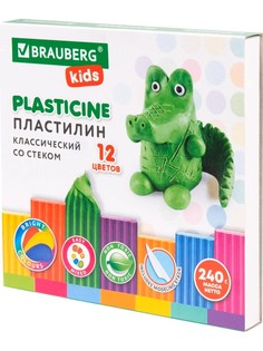 Набор для лепки Brauberg Пластилин классический Kids 2 12 цветов 106436