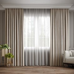Штора классическая Eleganta ena842548 270x290 см молочная