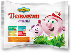 Пельмени Смешарики мини с говядиной и свининой замороженные 800 г