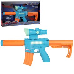 Игрушечное оружие-конструктор Компания друзей на магнитах, свет, звук, голубой, JB0210179