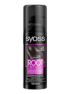 Тонирующий спрей Syoss Root Retoucher для закрашивания корней волос и седины Черный 120мл