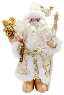 Кукла Новогодняя сказка Дед мороз 30 см золото 949203